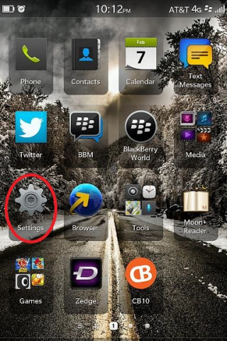 Blackberry password setup one